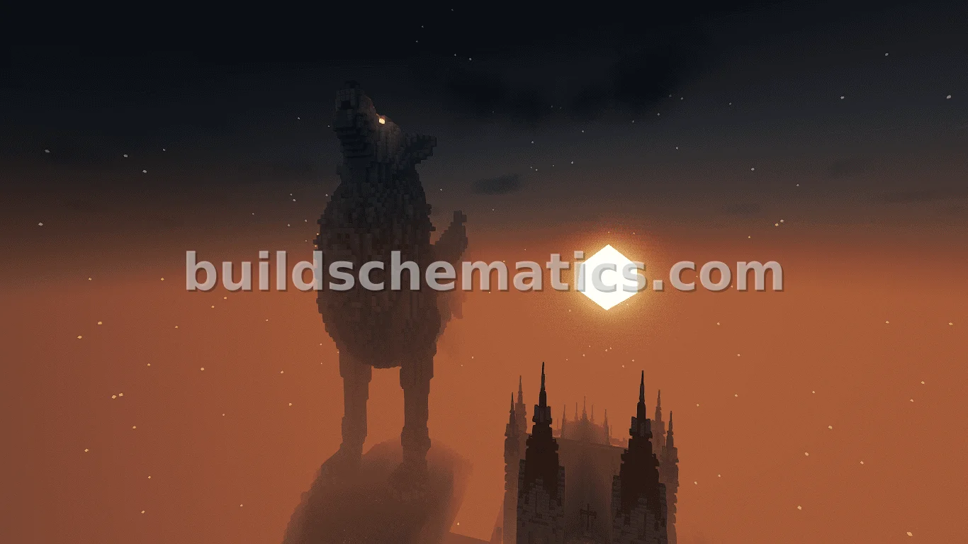 Large Medieval Wolf Statue