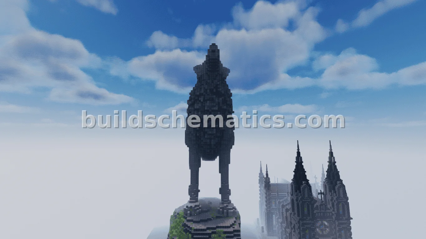 Large Medieval Wolf Statue — view 2