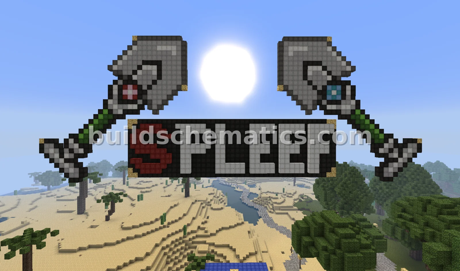 Pixel Art Spleef Logo