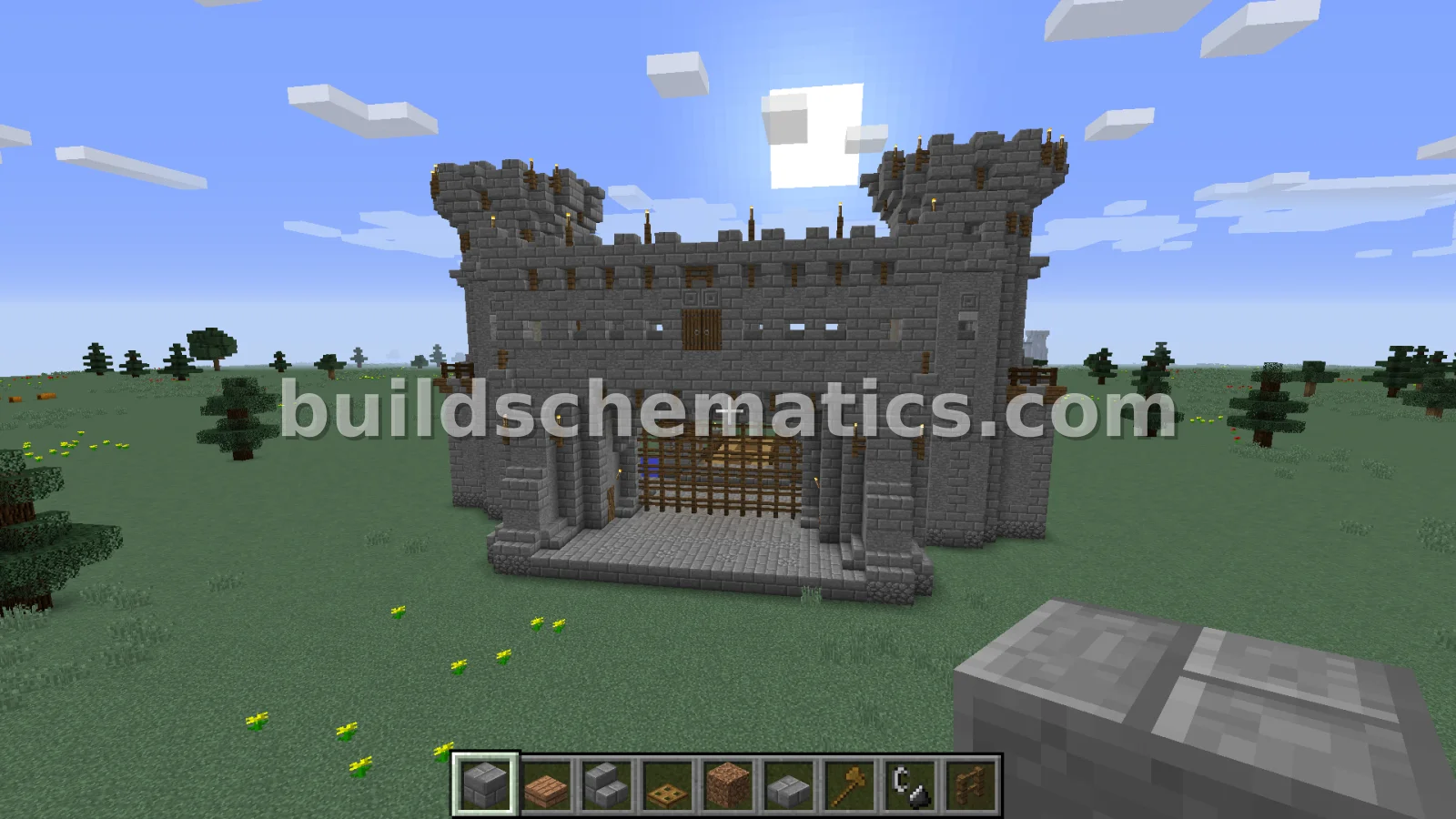 Medieval Castle Gatehouse Entrance — view 2
