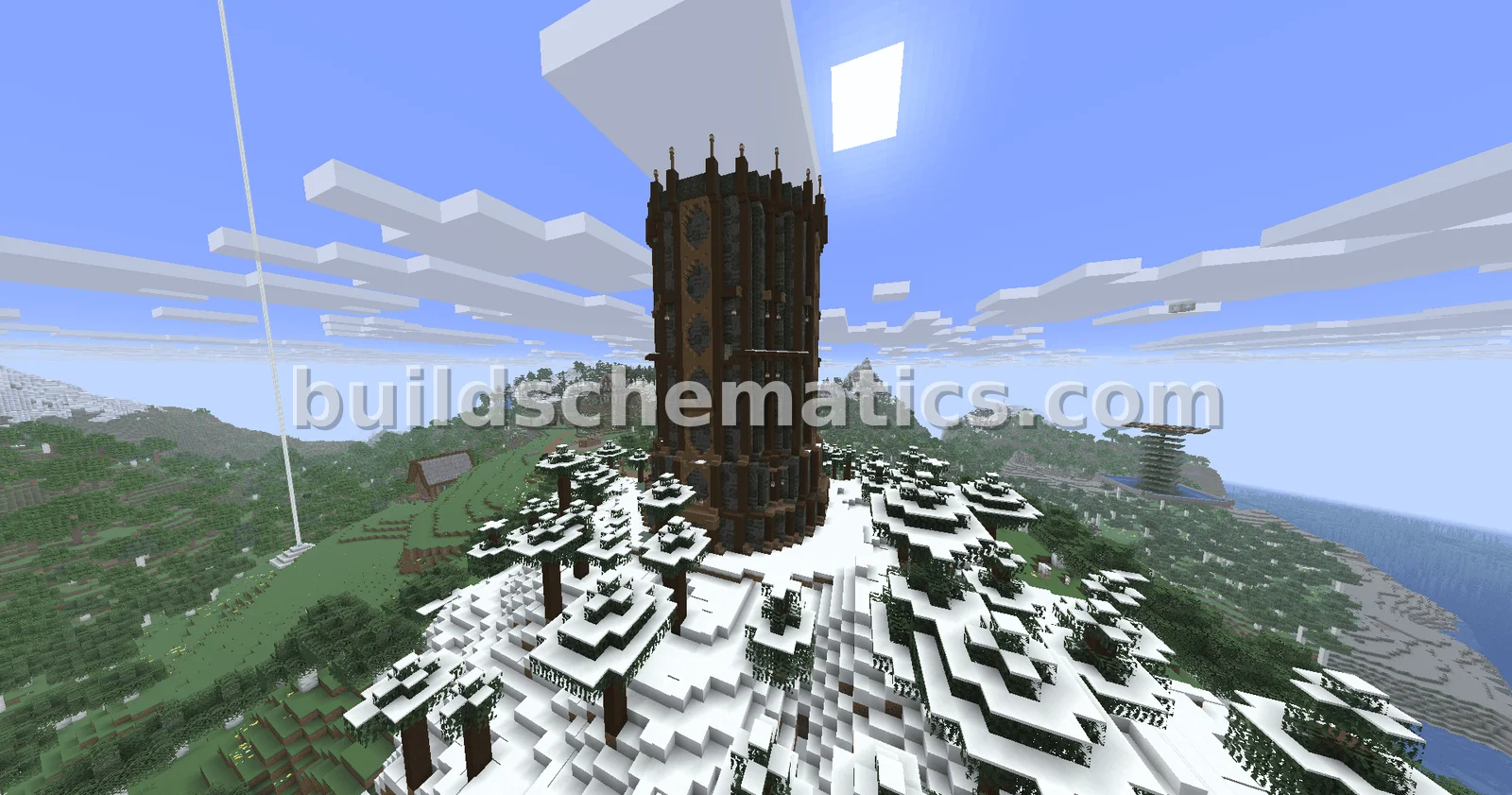 Medieval Tower With Sugar Cane Farm — view 2