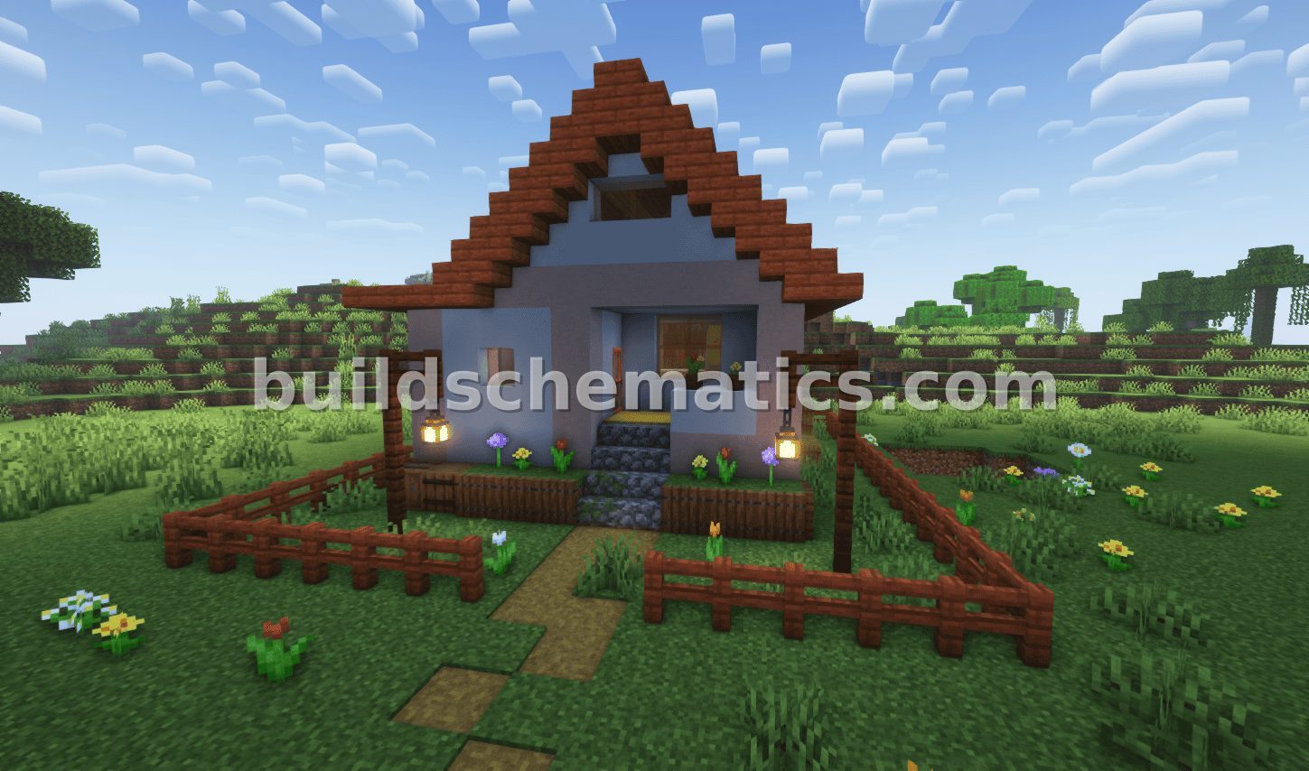 Modern Orange White House Build