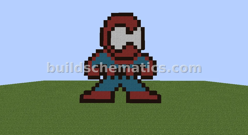 Spider-Man Pixel Art Structure