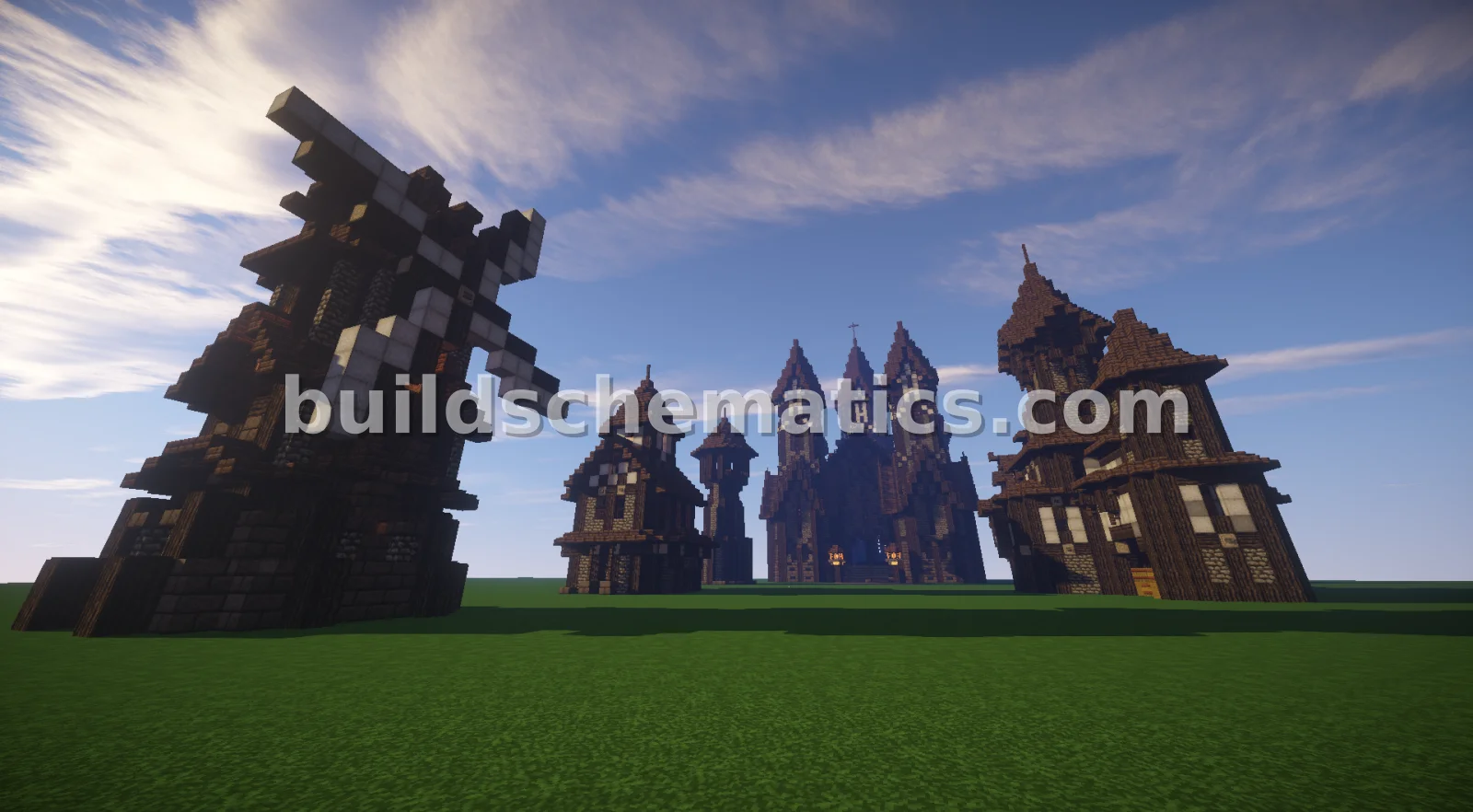 Medieval Nordic Tower and House Pack