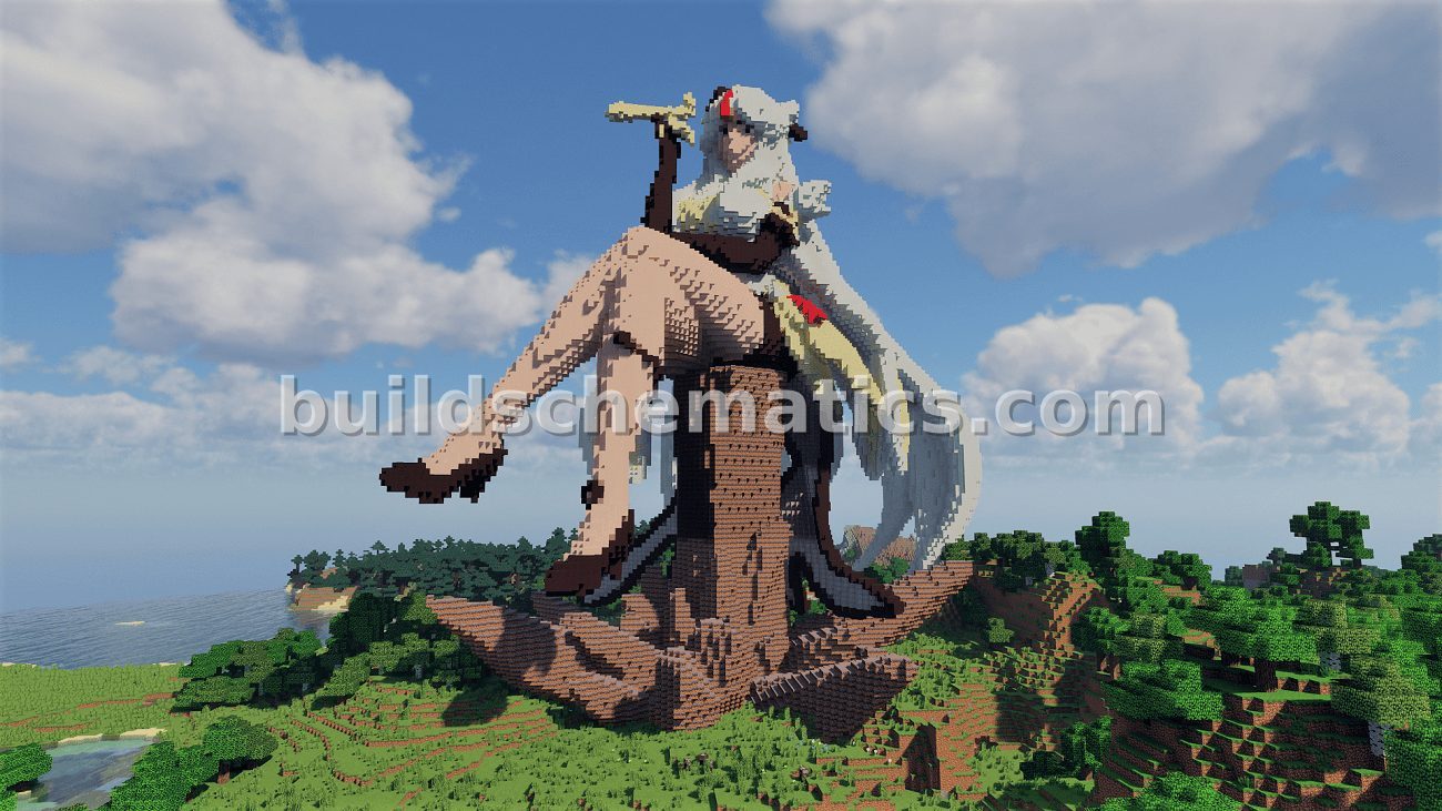 Minecraft Sitting Girl Sculpture — view 2