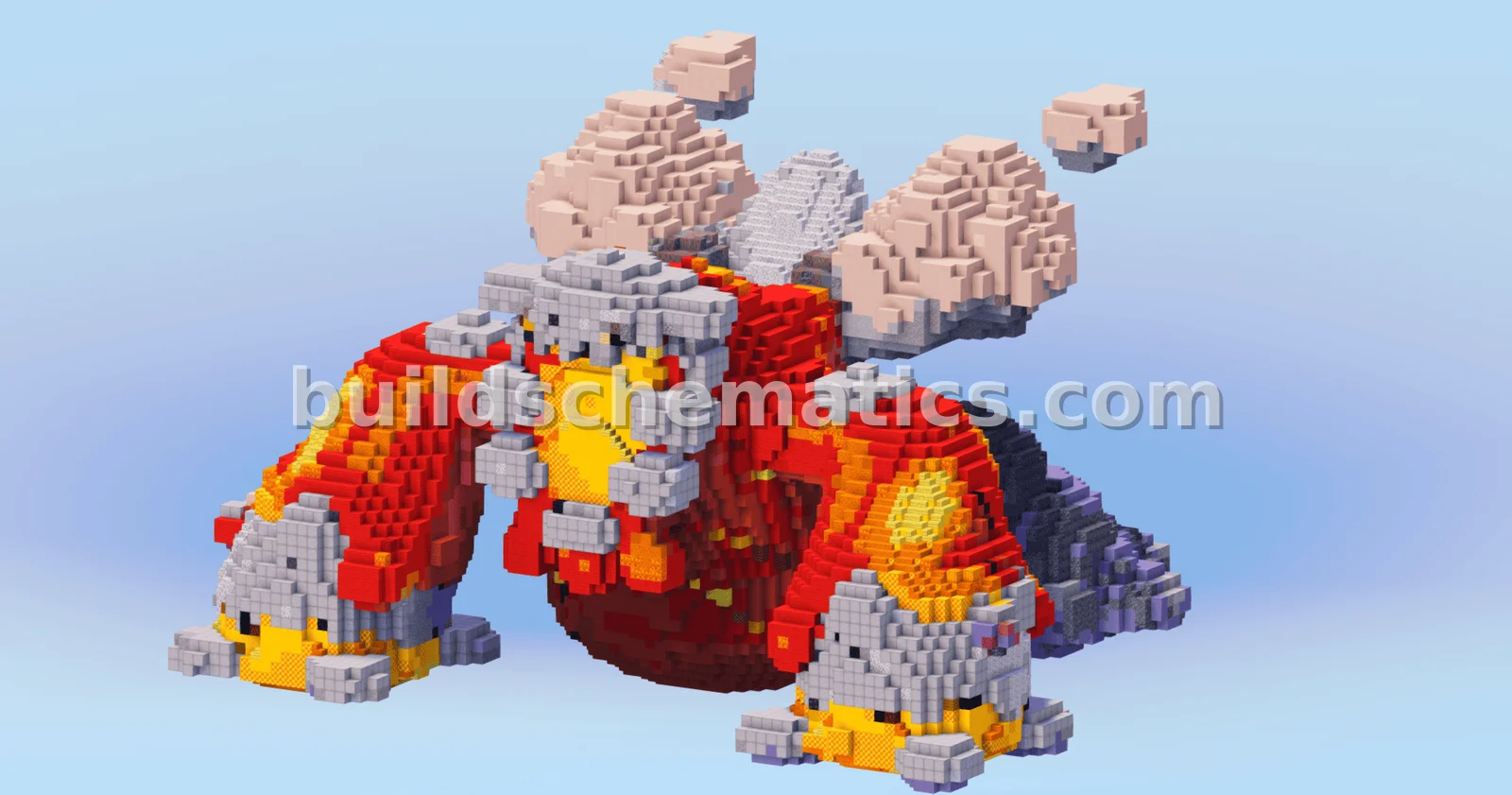 Mega Heatran Pokemon Statue