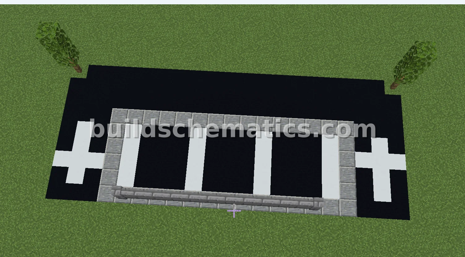 Compact Three-Car Asphalt Parking Lot