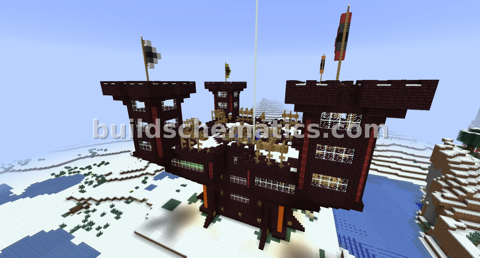 Netherbrick Fibonacci Castle with Beacon — view 2