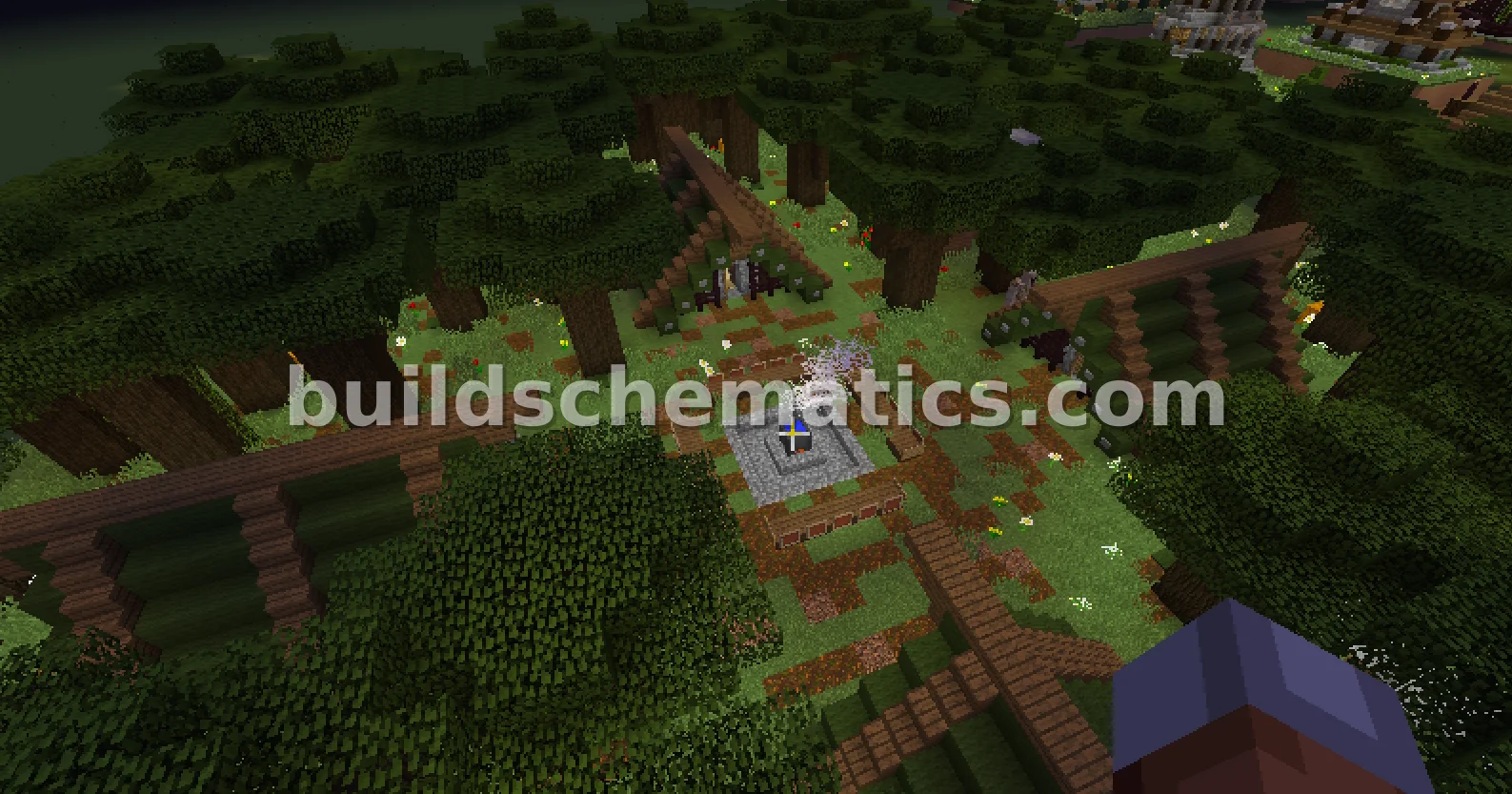 Rustic Campsite With Crashed Biplane