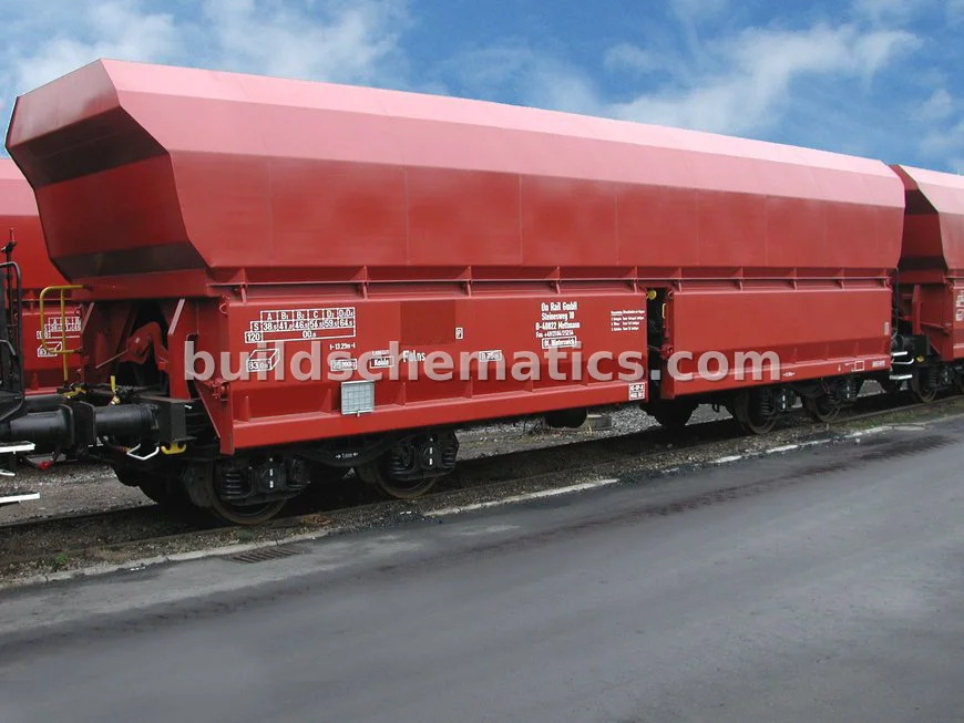 Modern Bulk Cargo Train Wagon — view 5