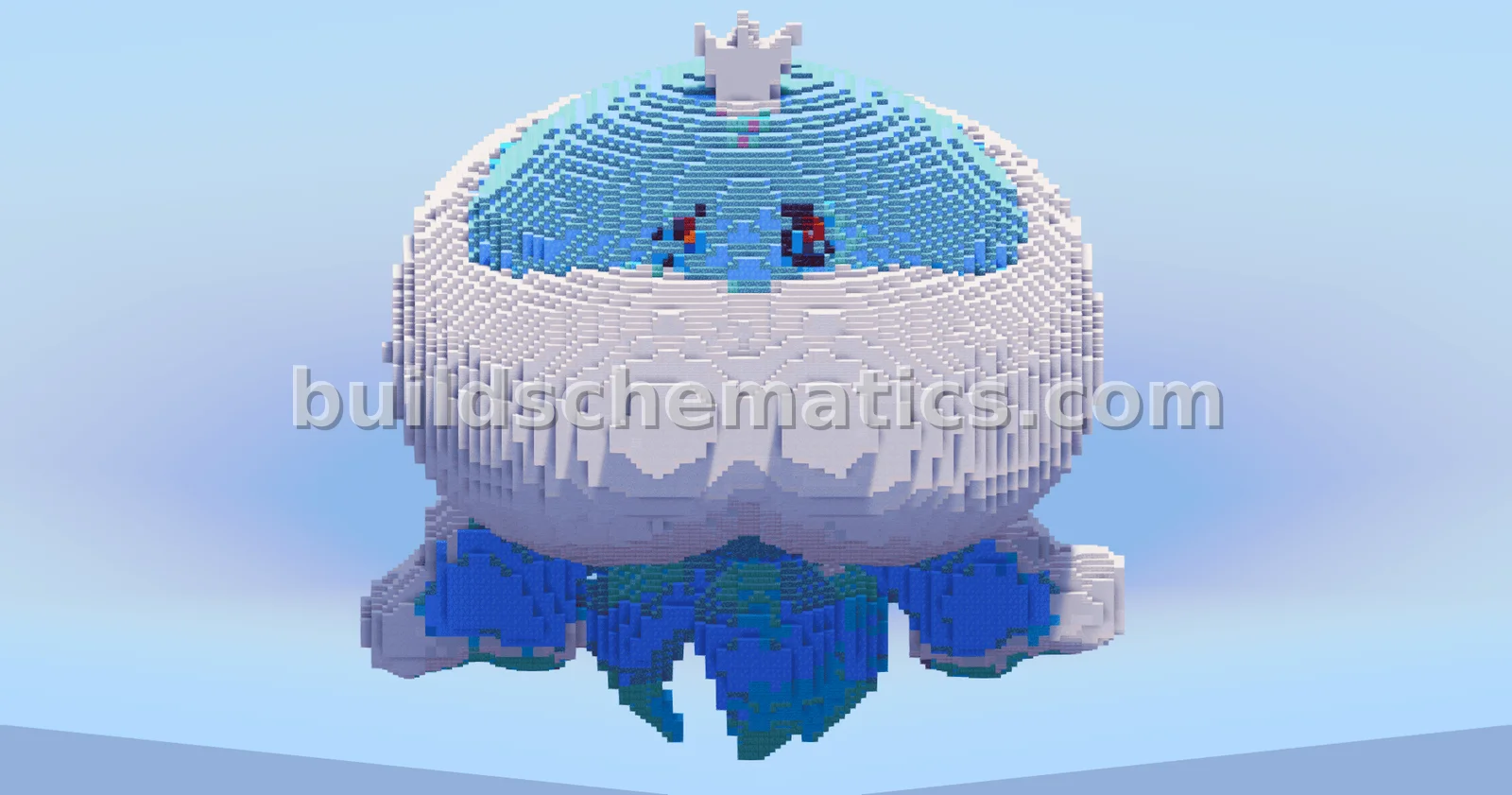 Jellicent Male Minecraft Build