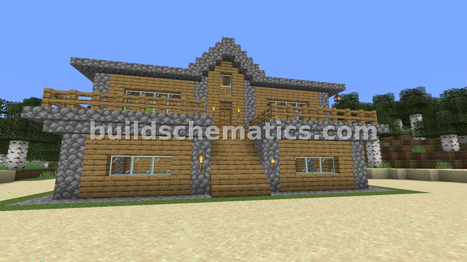 Spacious Two-Story Wooden Survival Home
