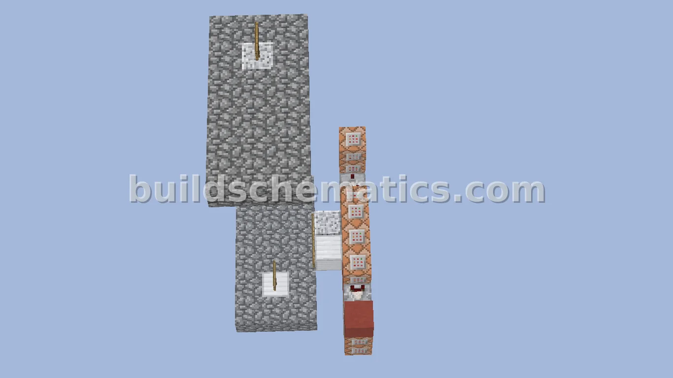 Vanilla Elevator Redstone — view 4