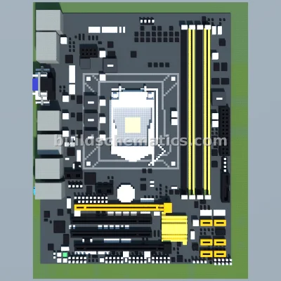 ASUS Intel Q87M-E Motherboard Structure — view 2