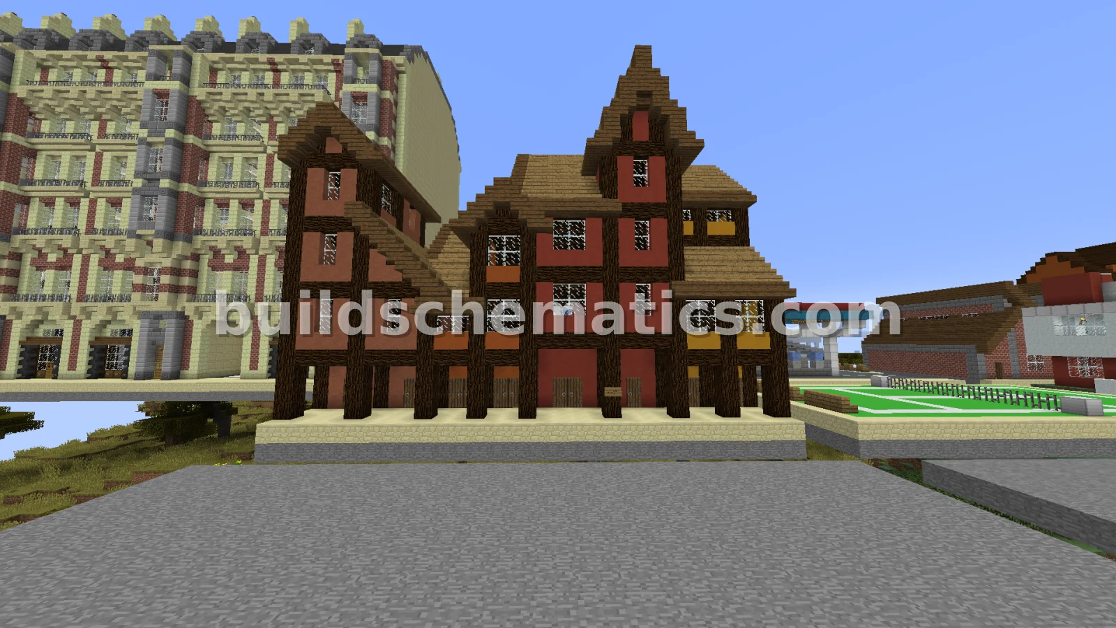 Medieval Townhouse Row Design