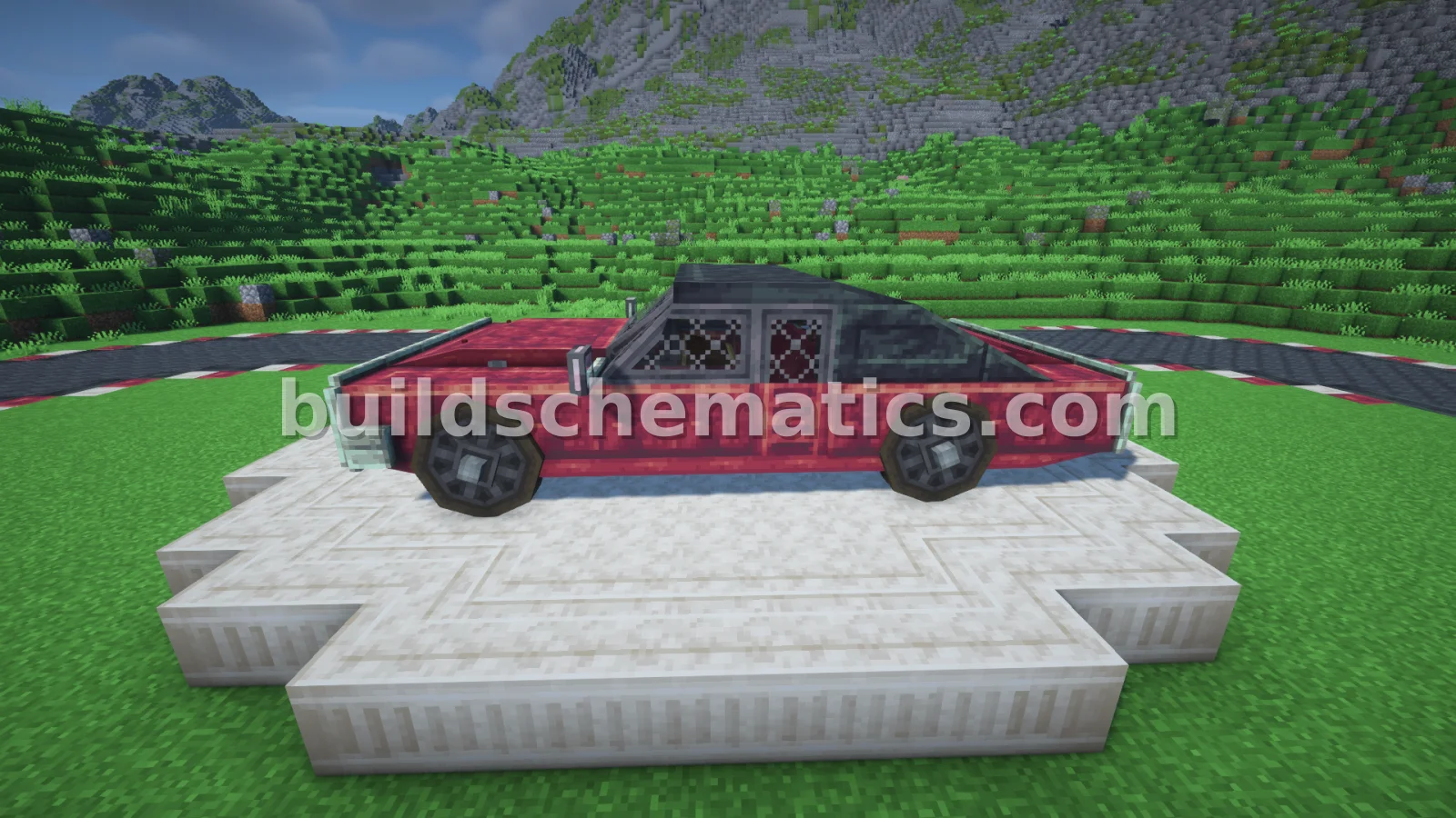 Crimson Red 1960s Muscle Car — view 3