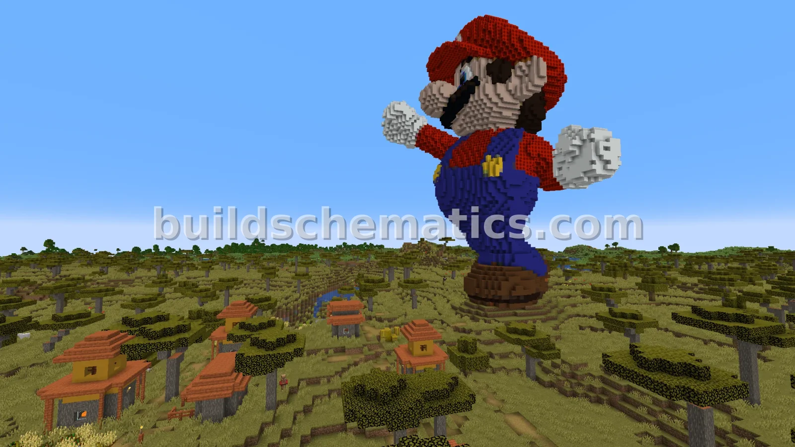 Mario Statue Minecraft Build — view 2