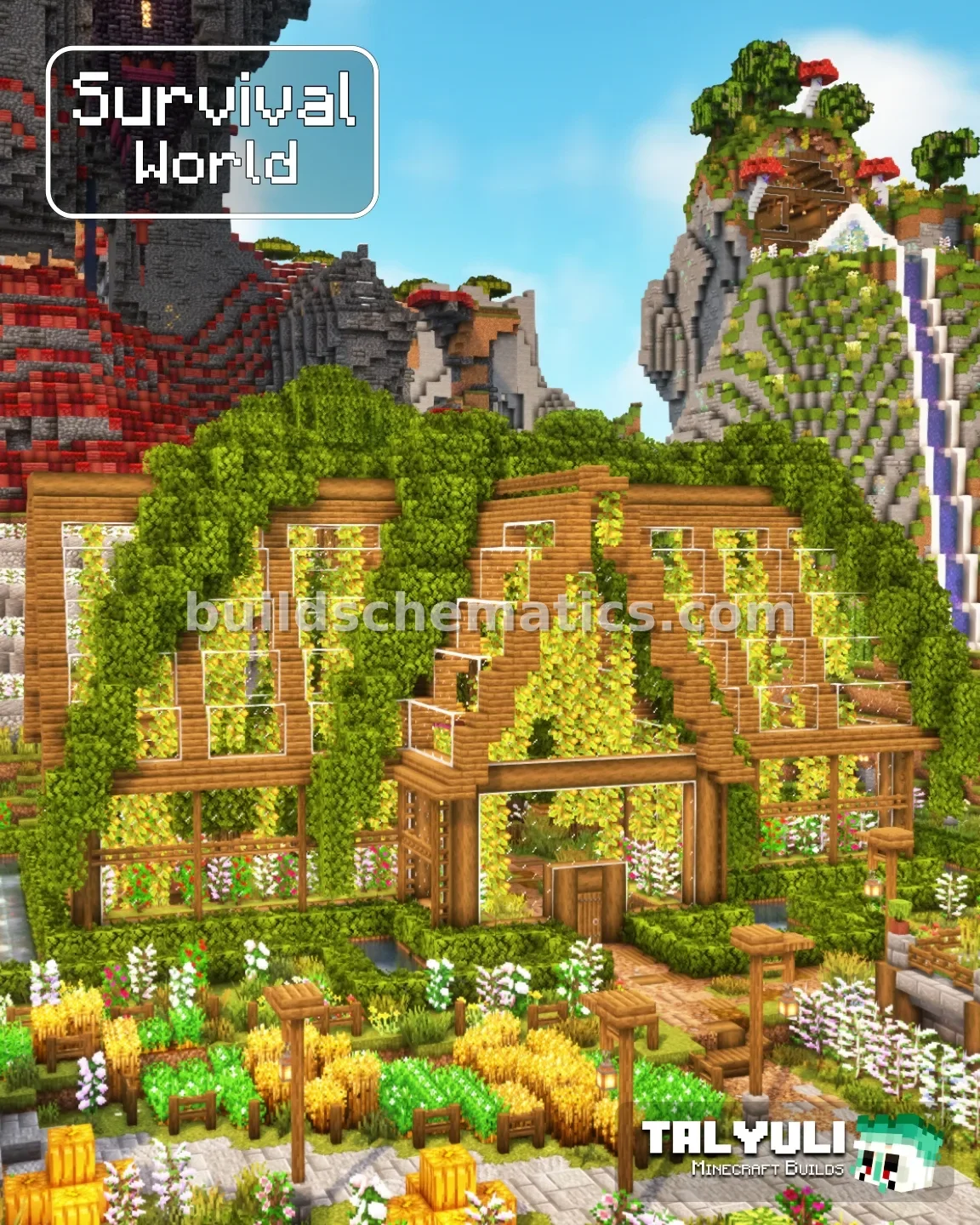 Rustic Apiary Minecraft Bee Farm — view 2