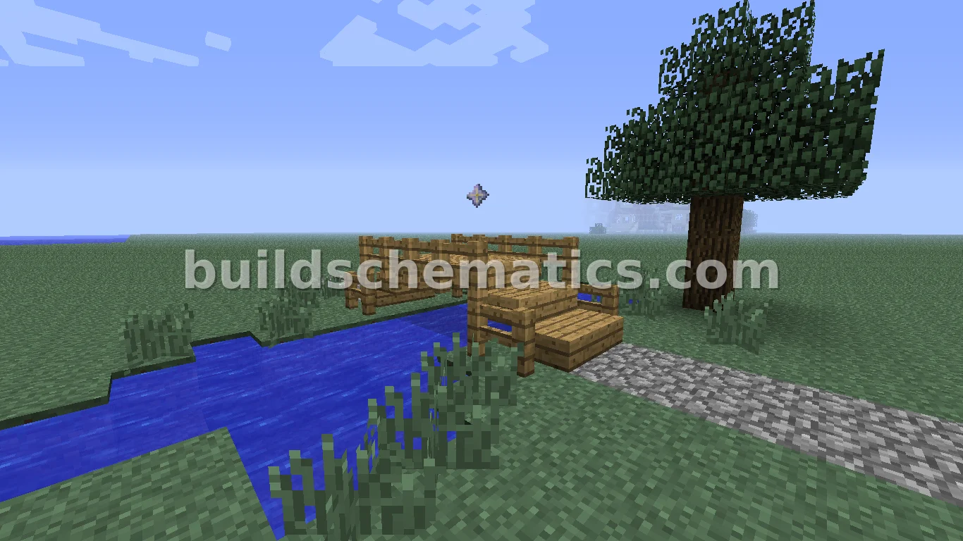 Rustic Stone Garden Bridge — view 2