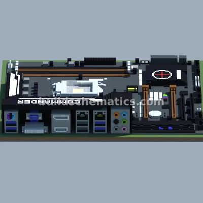 Gaming Motherboard Pixel Art Recreation — view 3