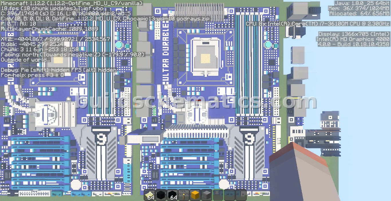 Gigabyte X58A-UD9 Motherboard Pixel Art — view 2
