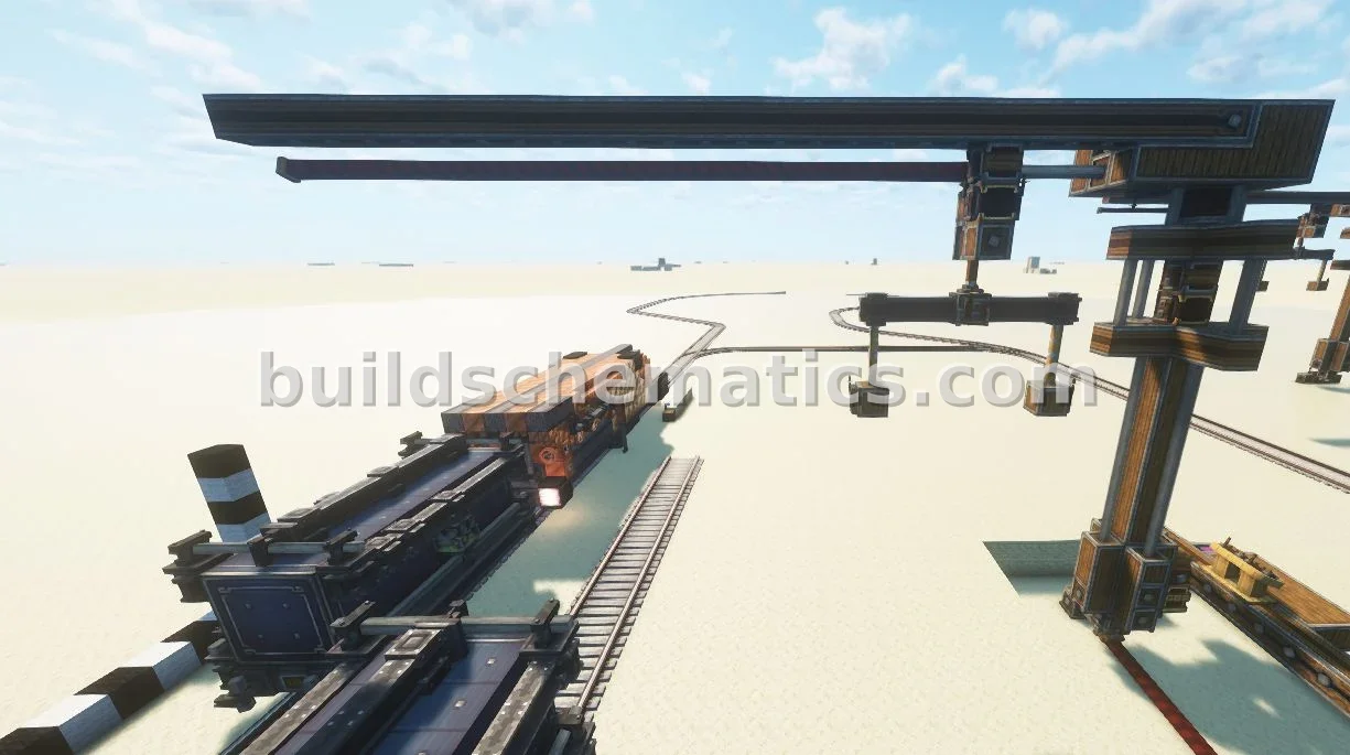 Stock Trainyard Crane with Extendable Arm — view 2