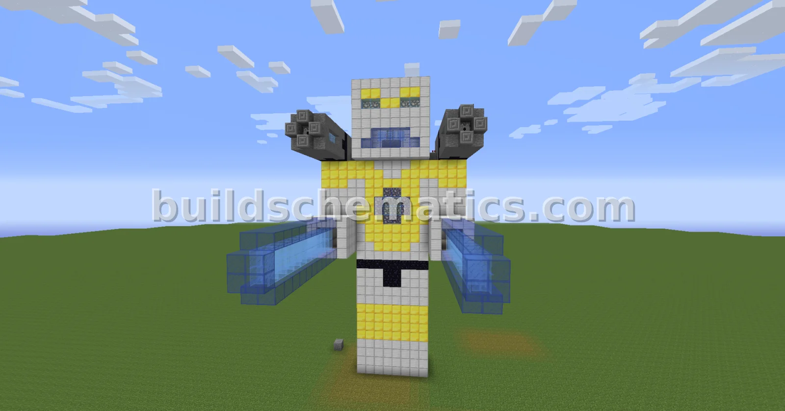 Giant Mech with Fireball Cannons