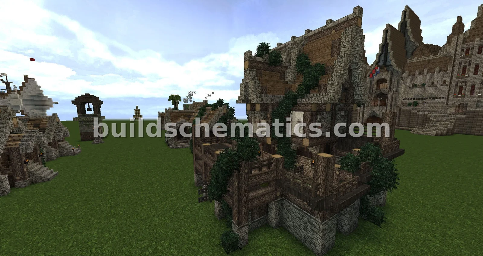 Rustic Mott and Bailey Castle Gatehouse