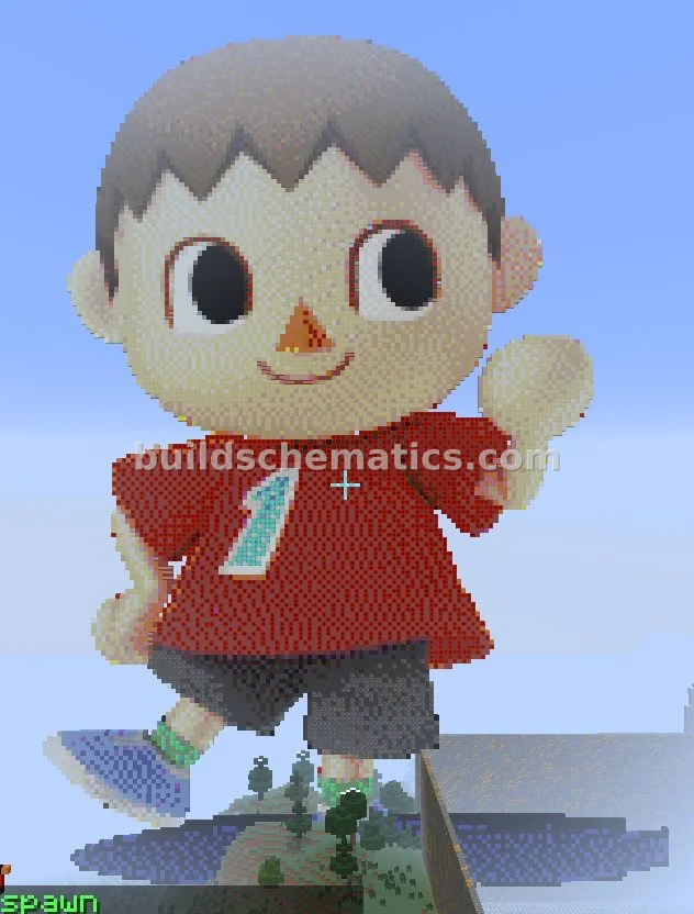 Villager Pixel Art Statue