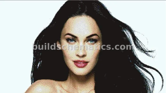 Megan Fox Pixel Art Portrait