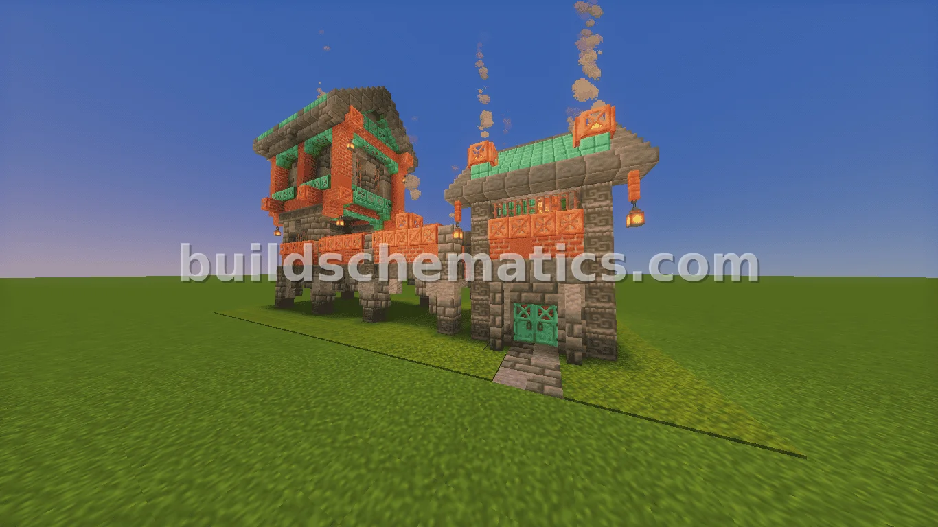 Steampunk Iron Farm with Storage System — view 2