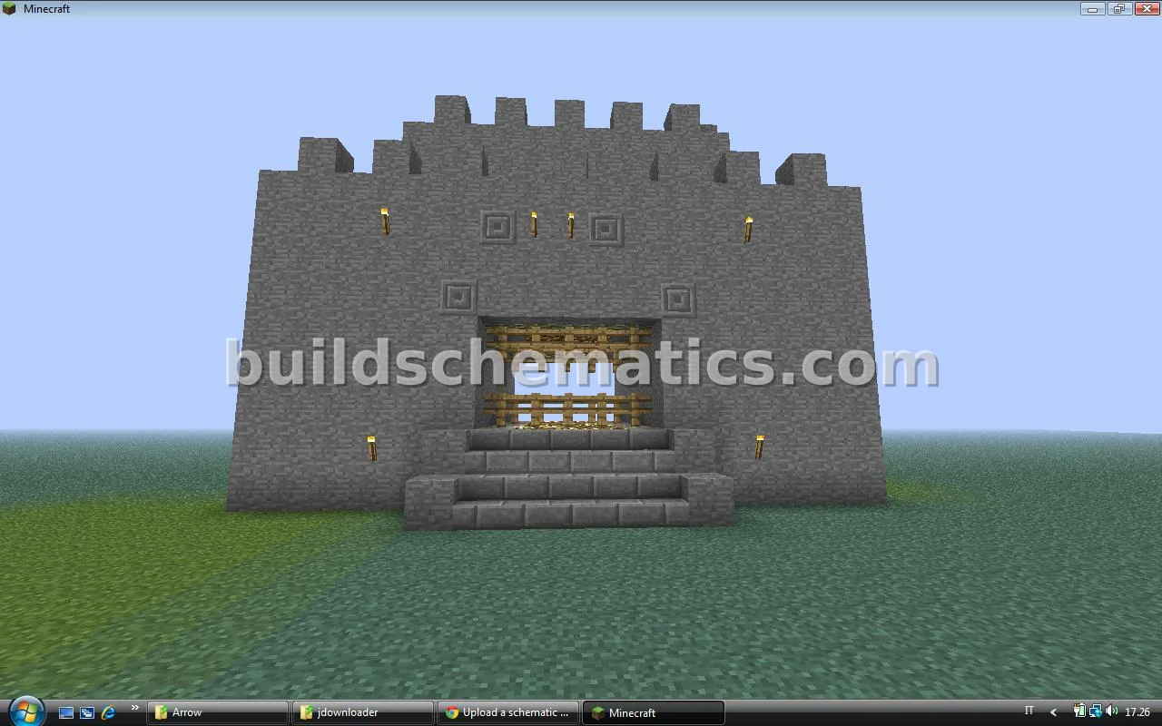 Medieval Castle Gate with Hidden Levers