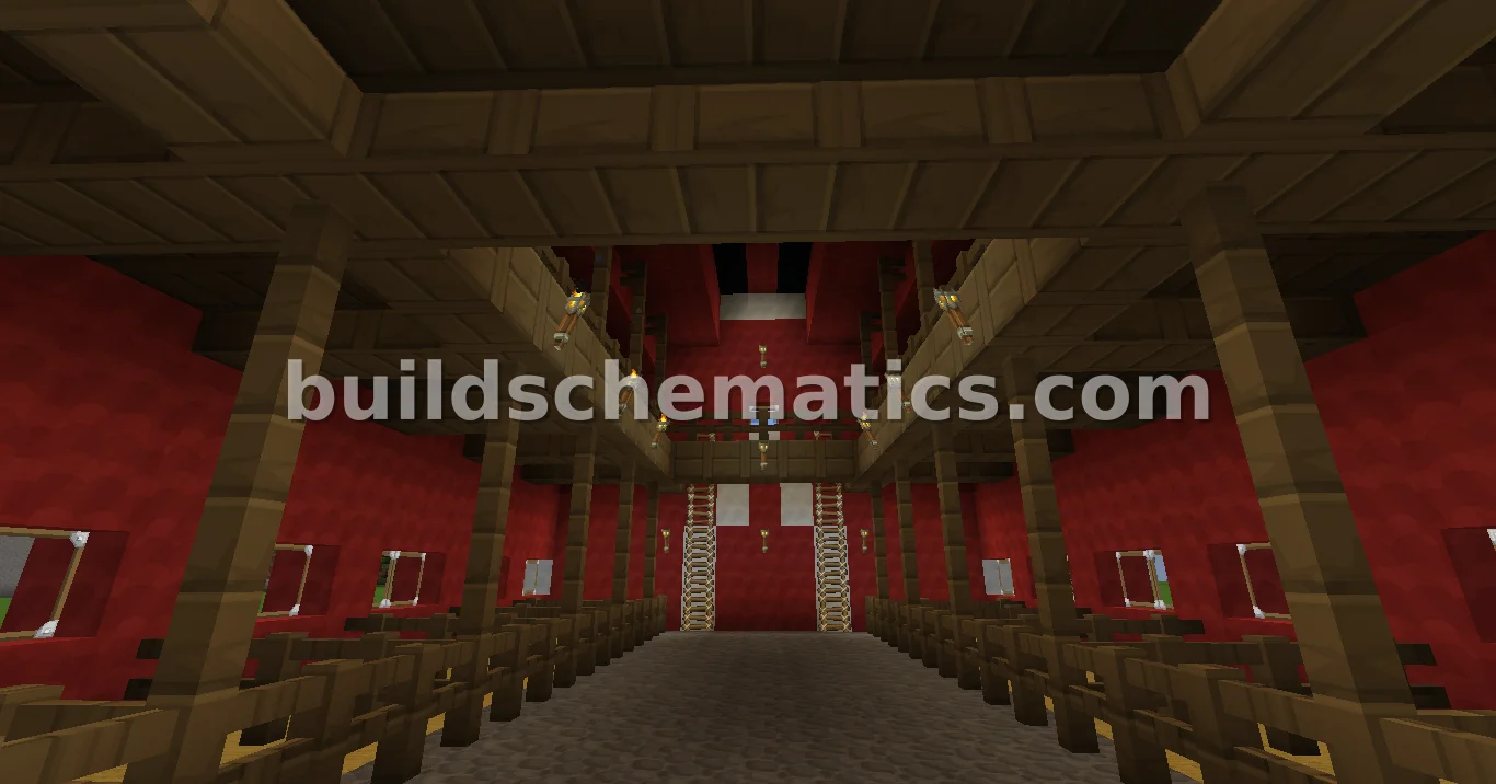 Red Barn with Ample Livestock Space — view 2