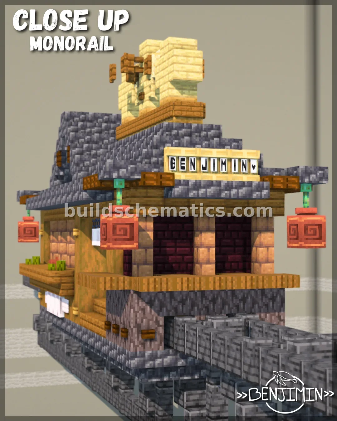 Noodle Cafe Monorail Structure — view 2