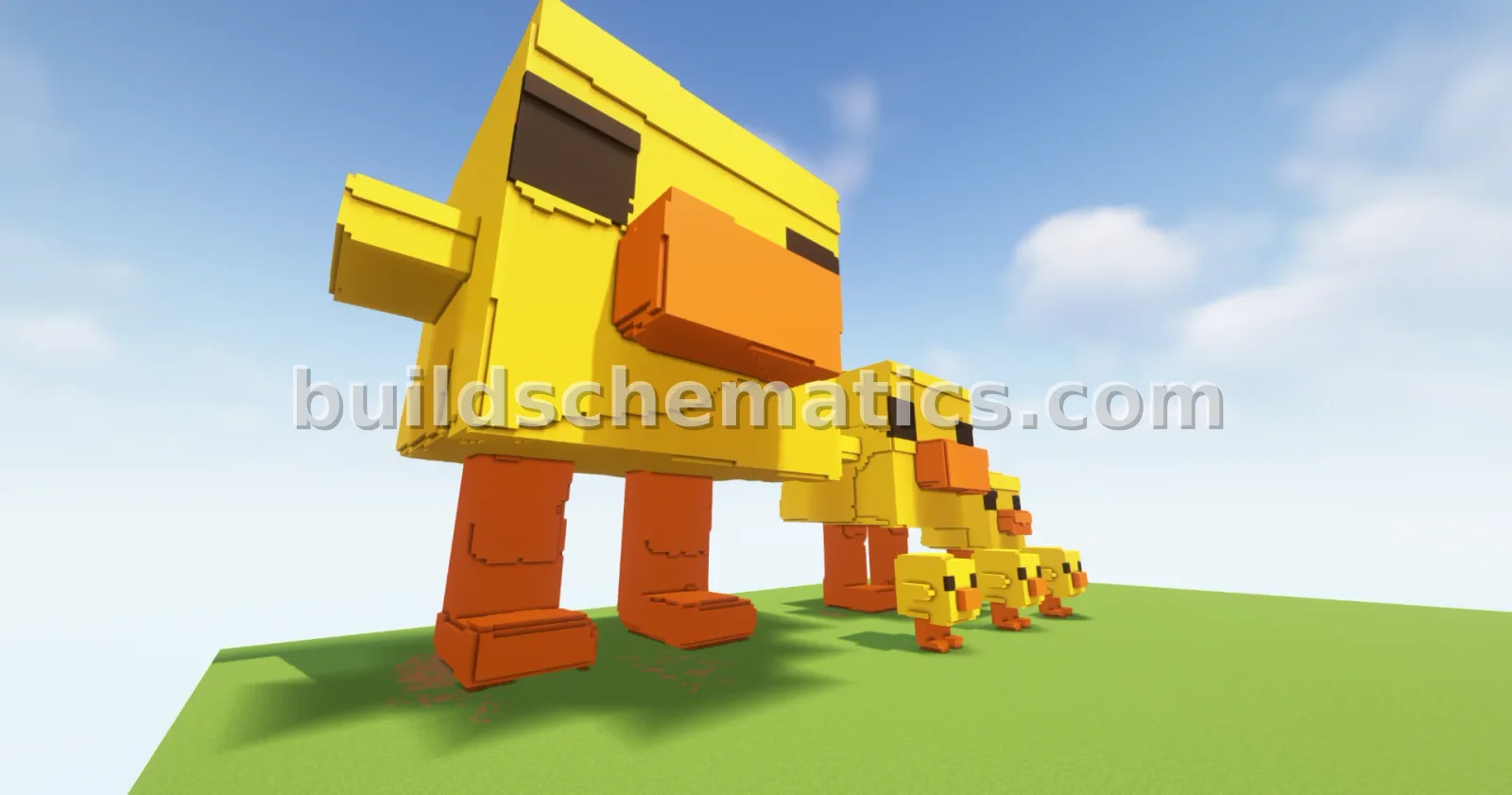 Baby Chicken Pack Statue Design — view 4