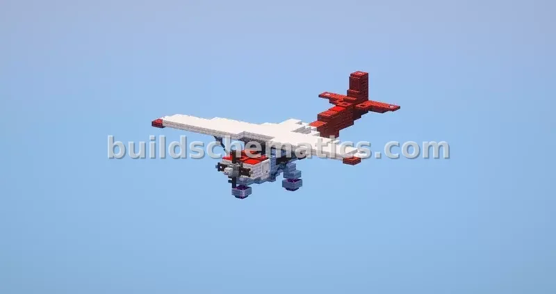 White-Red Plane Vehicle Schematic