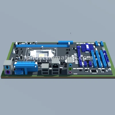 ASUS H61-PLUS Motherboard Replica — view 3