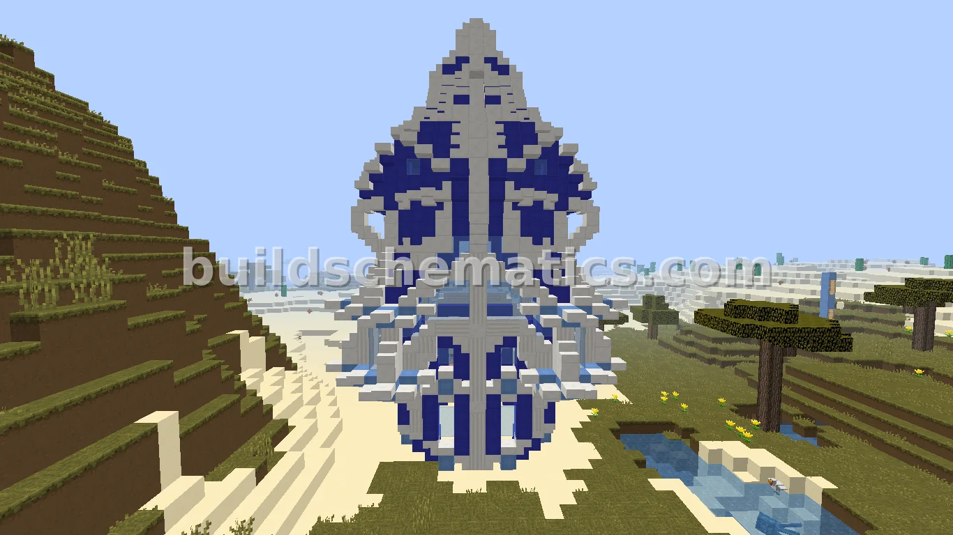 Castle Tower Design in Wool and Quartz — view 4