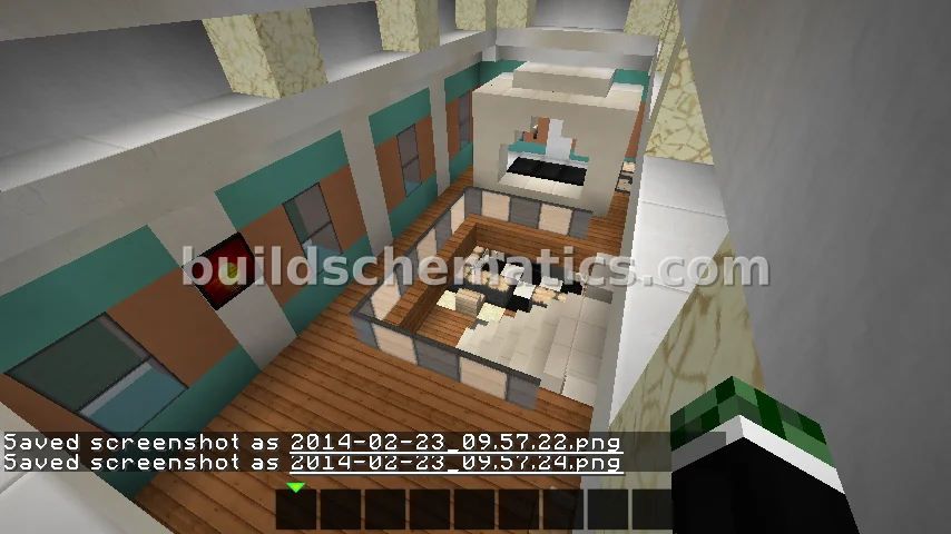 Medium Blue House with Unique Roof — view 4