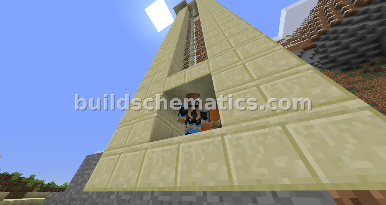 Sandstone Redstone Elevator — view 3