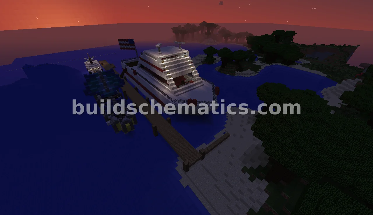 Medium Yacht with Dock