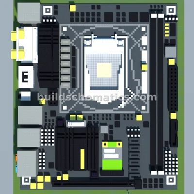 ASRock Z87E-ITX Motherboard Pixel Art — view 2