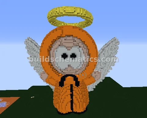 Kenny Pixel Art Statue