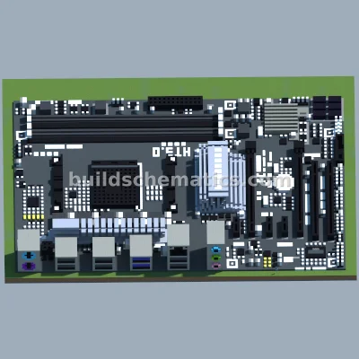 Gigabyte Motherboard Pixel Art Recreation — view 3