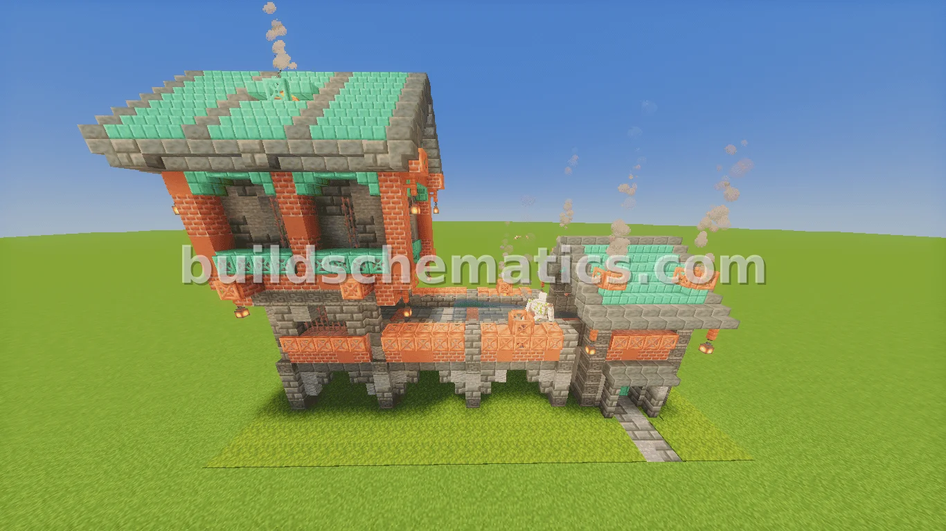 Steampunk Iron Farm with Storage System