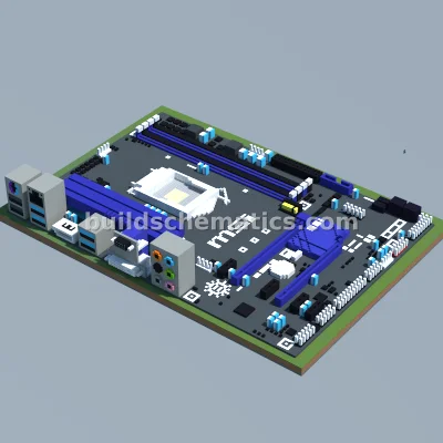 MSI H97 Guard-Pro Motherboard Pixel Art