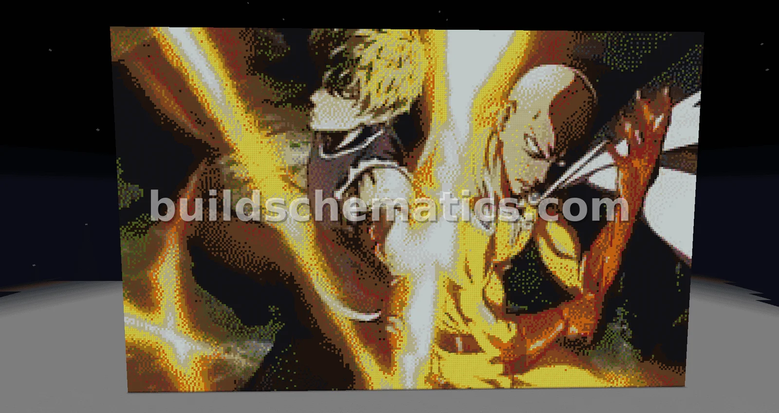 Saitama And Genos Pixel Art — view 2