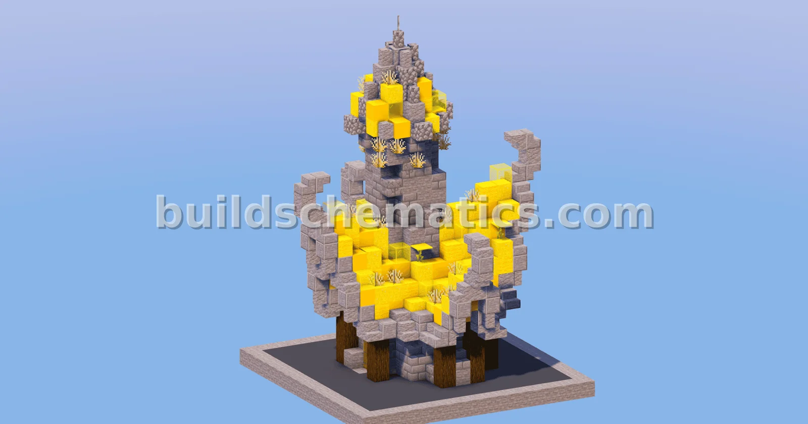 Yellow Medieval Fantasy House Exterior