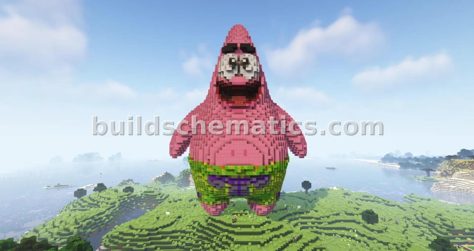 Patrick Statue Minecraft Build — view 3
