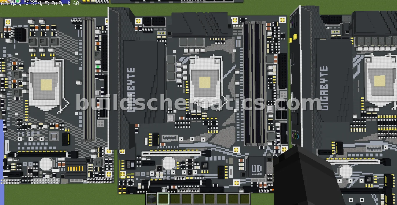 Gigabyte Z490M Motherboard Pixel Art — view 2